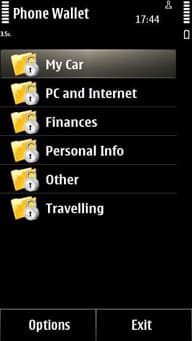Phone Wallet 3.7 для Symbian защищает личные данные
