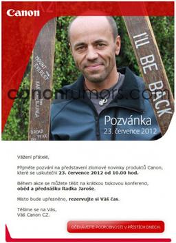 Первая беззеркальная камера Canon может быть представлена 23 июля