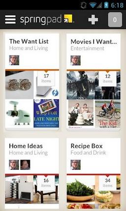 Springpad 4.0.8 — онлайн-блокнот для Android