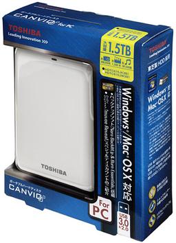 Toshiba довела объем внешних HDD CANVIO для ПК и бытовой электроники до 1,5 ТБ