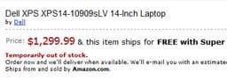 Неанонсированный ультрабук Dell XPS 14 засветился на Amazon