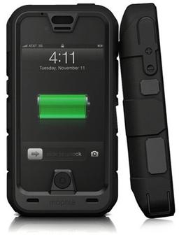 mophie juice pack PRO защищает смартфоны iPhone 4 или 4S и увеличивает время их автономной работы