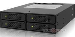 ICY DOCK даёт возможность вставить четыре HDD или SSD в один отсек типоразмера 5,25 дюйма