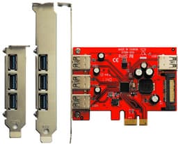 В продаже замечена карта расширения USB3.0R-P4-PCIe с четырьмя портами USB 3.0