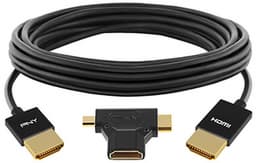 PNY комплектует активный кабель HDMI длиной 3,65 м переходником с разъемами mini-HDMI и micro-HDMI