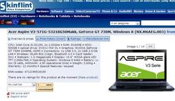 Acer оснащает ноутбук Aspire V3-571G видеокартой NVIDIA GeForce GT 730M