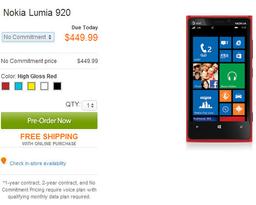 AT&T продает смартфоны Nokia Lumia 920 по $450 без контракта