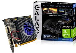 3D-карта Galaxy GeForce GT 610 MDT рассчитана на подключение четырех мониторов с интерфейсом DVI-I