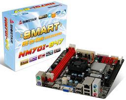 Biostar комплектует системную плату NM70I-847 типоразмера Mini-ITX процессором Celeron