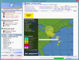 Earth Alerts 2014.1.54 - бесплатная программа для просмотра информации о ЧС в режиме реального времени
