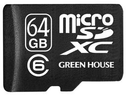 Карта памяти Green House GH-SDMRXC64G6 формата microSDXC объемом 64 ГБ развивает скорость 40 МБ/с