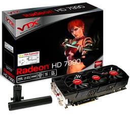 Под маркой VTX3D представлена 3D-карта HD7990 с 6 ГБ памяти