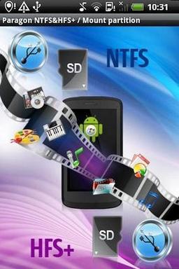 Paragon NTFS и HFS+ 1.13 для Android автоматически подключает NTFS и HFS+ разделы