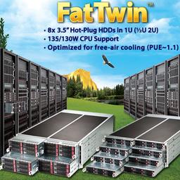 Серверы Supermicro FatTwin превосходят своих предшественников по энергоэффективности на 5-15%