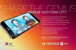 Презентация смартфона LG Optimus G Pro состоится 1 мая в Нью-Йорке