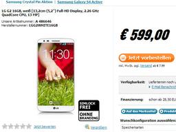 Названа цена смартфона LG G2 в Европе