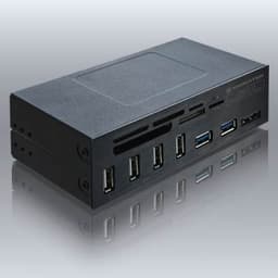 Картридер Xigmatek Accessor с поддержкой USB 3.0 рассчитан на установку в отсек типоразмера 5,25 дюйма