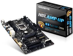 Системная плата Gigabyte GA-H81.AMP-UP оснащена сменным операционным усилителем и позолоченным разъемом USB