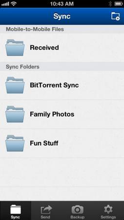 BitTorrent Sync 1.0.109 для iOS — прямой обмен файлами
