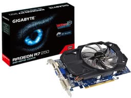 3D-карта Gigabyte Radeon R7 250 OC (GV-R725OC-2GI rev. 2.0) с 2 ГБ памяти и большим вентилятором разогнана в заводских условиях
