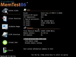 Memtest86 v.5.1.0 - бесплатная утилита для тестирования памяти на ПК