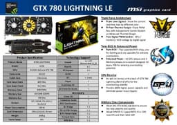 MSI готовит видеокарту MSI GeForce GTX 780 Lightning LE