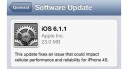 Новая версия прошивки iOS 6.1.1 для iPhone 4S