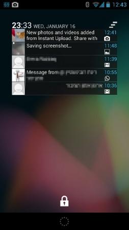 Lock Screen Notifications Widget — уведомления на экране Jelly Bean