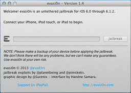 evasi0n Jailbreak для iOS 6.1.2 доступен для загрузки