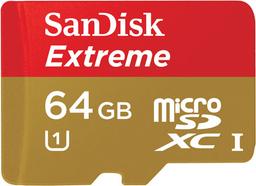 Скорость карт памяти SanDisk Extreme microSDXC объемом до 64 ГБ в режиме чтения достигает 80 МБ/с, в режиме записи — 50 МБ/с