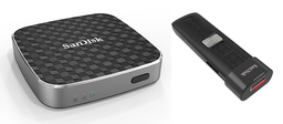 SanDisk Connect Wireless Flash Drive и SanDisk Connect Wireless Media Drive — флэш-накопители, позволяющие осуществлять одновременное беспроводное подключение по Wi-Fi нескольких мобильных устройств и ПК