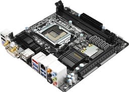 Системная плата ASRock H87E-ITX/ac типоразмера Mini-ITX располагает шестью портами SATA 6 Гбит/с