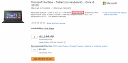Компания Microsoft в скором времени начнёт продажи планшета Surface Pro с SSD объёмом 256 ГБ