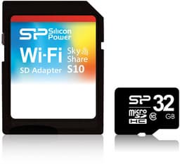 Карточка SP/Silicon Power Sky Share S10 Wi-Fi SD позволяет оснастить камеру беспроводным интерфейсом