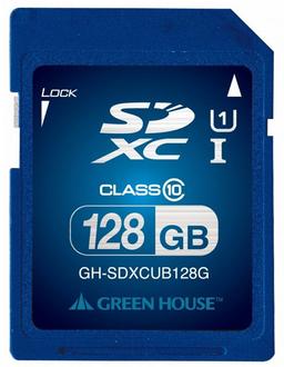 Карты памяти Green House GH-SDXCUB128G объемом 128 ГБ имеют маркировку Class-10 и UHS-I