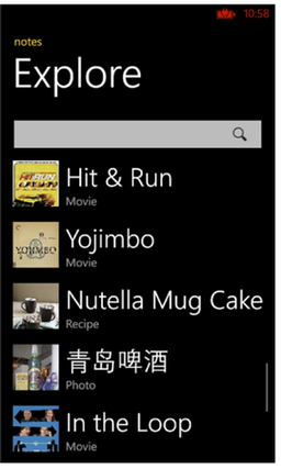 Notes 1.0.1.7 — онлайн-блокнот Springpad для Windows Phone