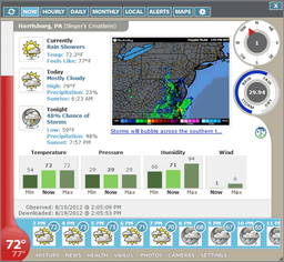 Weather Watcher Live v.7.1.110 - утилита для просмотра погодных условий в любом городе