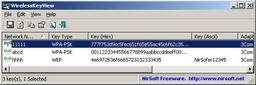 WirelessKeyView v.1.70 - утилита восстановления забытых ключей аутентификации к WiFi-точкам