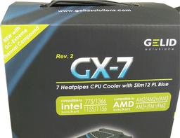 Конструкция процессорного охладителя Gelid GX-7 Rev. 2 включает семь тепловых трубок