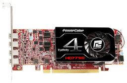 PowerColor оснащает карту Radeon HD 7750 четырьмя портами Mini DisplayPort