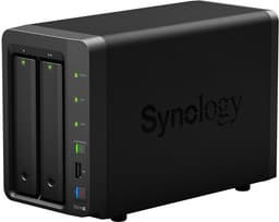 Двухдисковое хранилище Synology DS214+ оснащено двумя портами Gigabit Ethernet