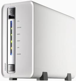 Домашнее сетевое хранилище QNAP TS-212P рассчитано на два накопителя