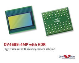 Датчик изображения OV4689 OmniVision разрешением 4 Мп предназначен для систем видеонаблюдения
