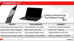 Стали известны спецификации ультрабука Lenovo ThinkPad X3, который придёт на смену модели X1 Carbon