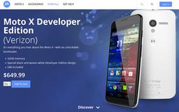 Начались продажи смартфона Moto X Developer Edition для сети Verizon, стала известна цена