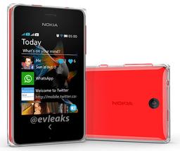 Изображение сотового телефона Nokia Asha 500 показывает его сходство с моделью Nokia Asha 501