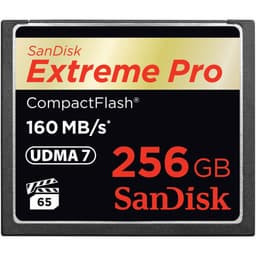 Карта памяти SanDisk Extreme Pro CompactFlash объемом 256 ГБ имеет маркировку VPG-65