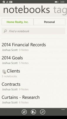 Клиент Evernote 4.6.0 для Windows Phone улучшает работу с блокнотами