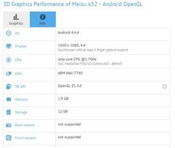 Неизвестный смартфон Meizu k52 располагает небольшим экраном Full HD и платформой MediaTek MT6752