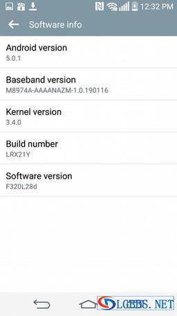 Скриншот подтверждает, что смартфон LG G2 получит ОС Android 5.0